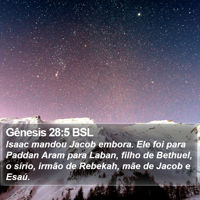 Gênesis 28:5 BSL Bible Study