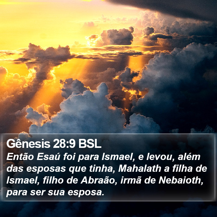 Gênesis 28:9 BSL Bible Study