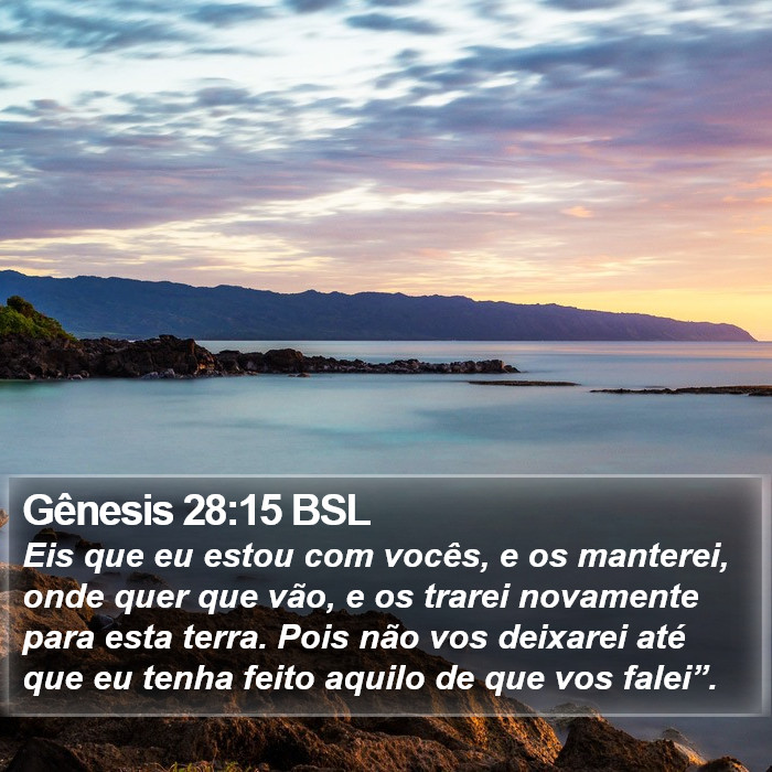 Gênesis 28:15 BSL Bible Study