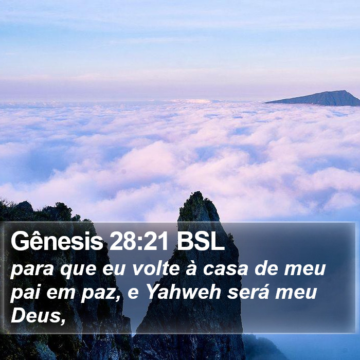 Gênesis 28:21 BSL Bible Study