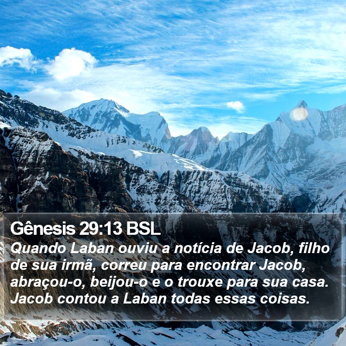 Gênesis 29:13 BSL Bible Study