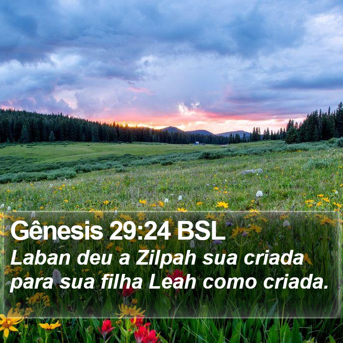 Gênesis 29:24 BSL Bible Study