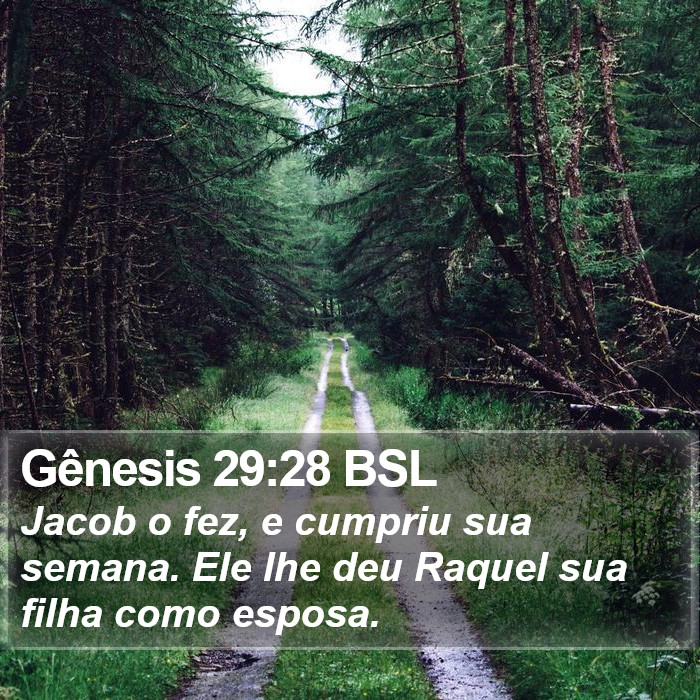Gênesis 29:28 BSL Bible Study