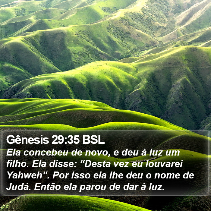 Gênesis 29:35 BSL Bible Study