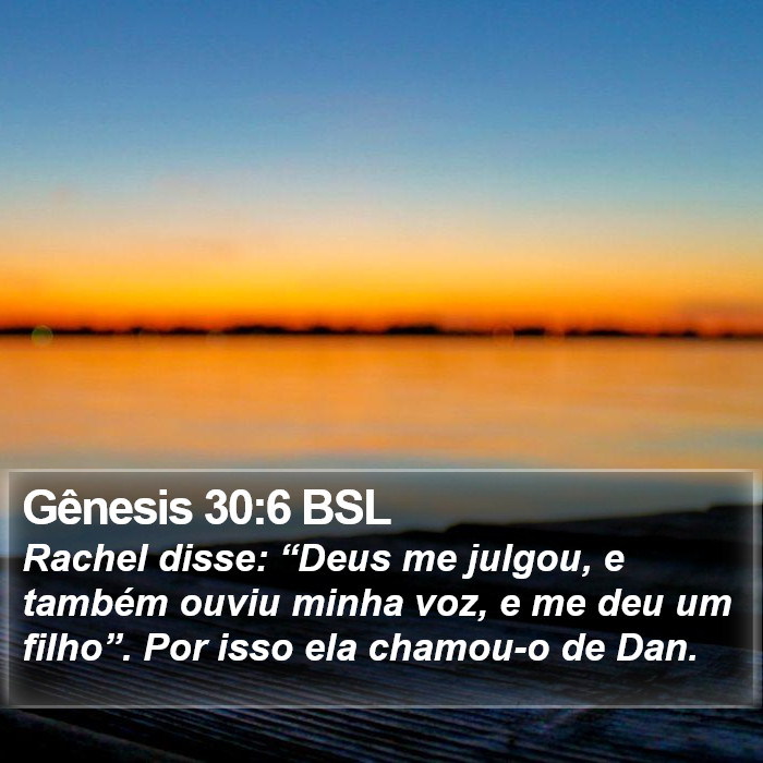 Gênesis 30:6 BSL Bible Study