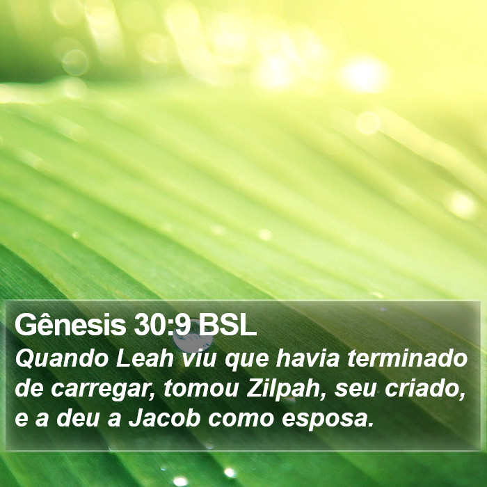 Gênesis 30:9 BSL Bible Study