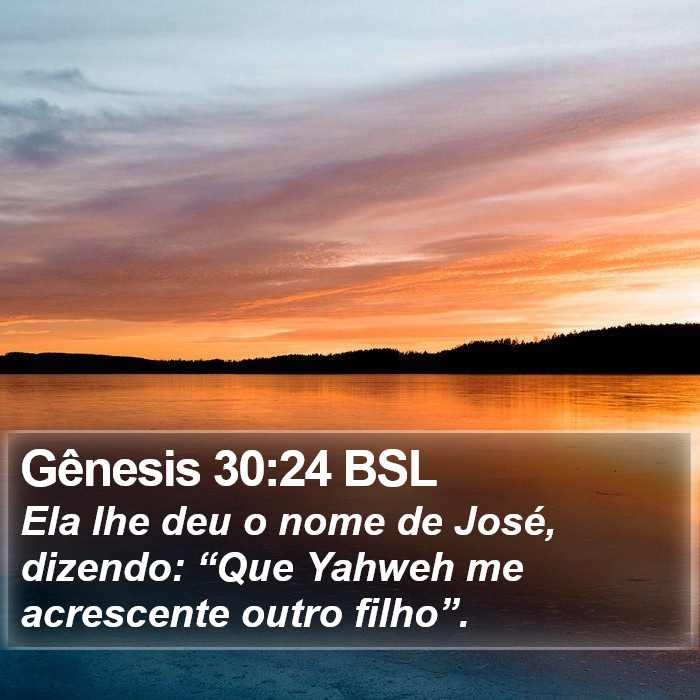Gênesis 30:24 BSL Bible Study