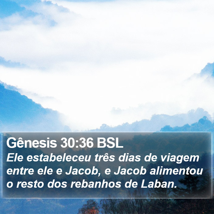 Gênesis 30:36 BSL Bible Study