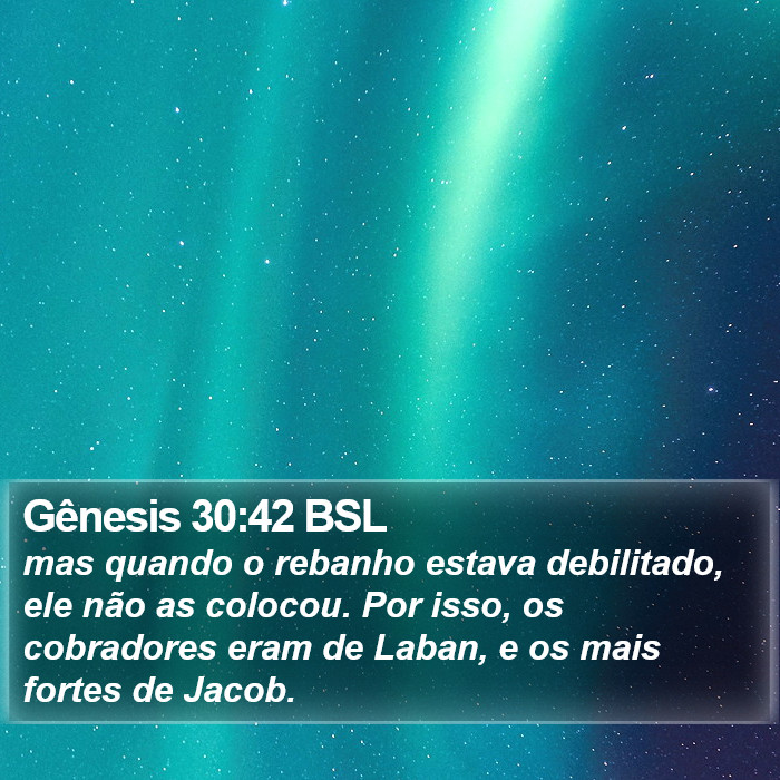 Gênesis 30:42 BSL Bible Study