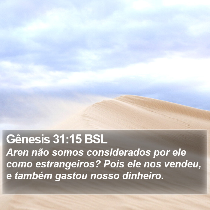 Gênesis 31:15 BSL Bible Study