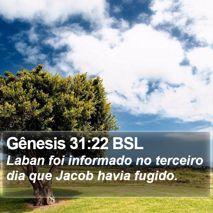 Gênesis 31:22 BSL Bible Study