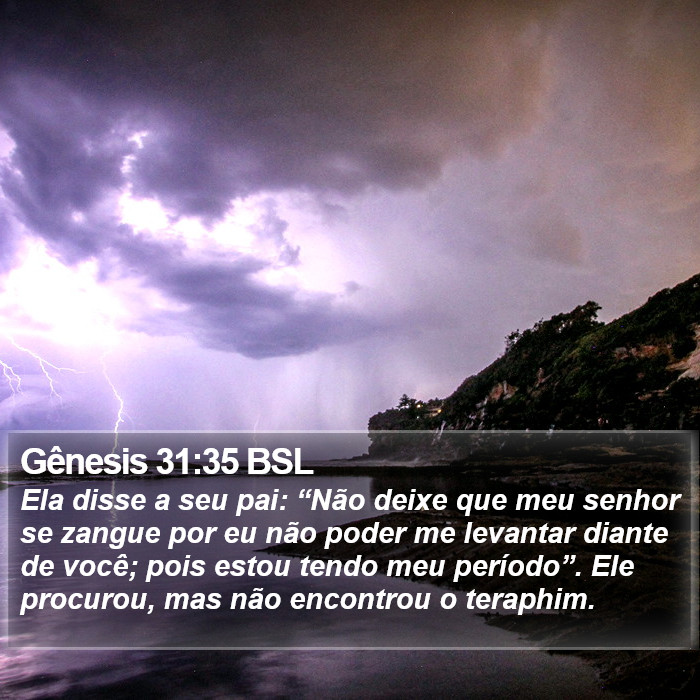 Gênesis 31:35 BSL Bible Study