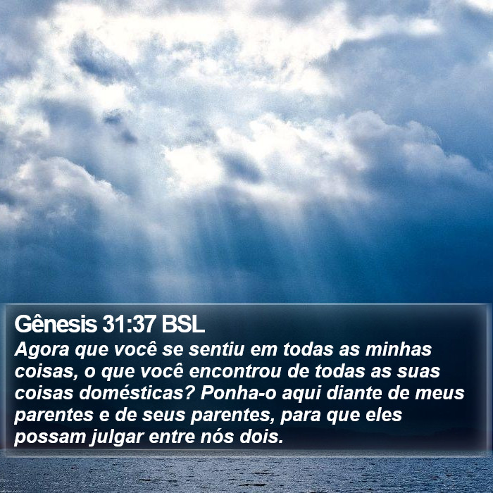 Gênesis 31:37 BSL Bible Study