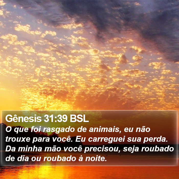 Gênesis 31:39 BSL Bible Study