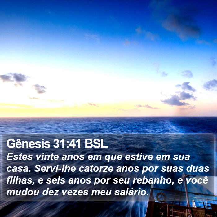 Gênesis 31:41 BSL Bible Study