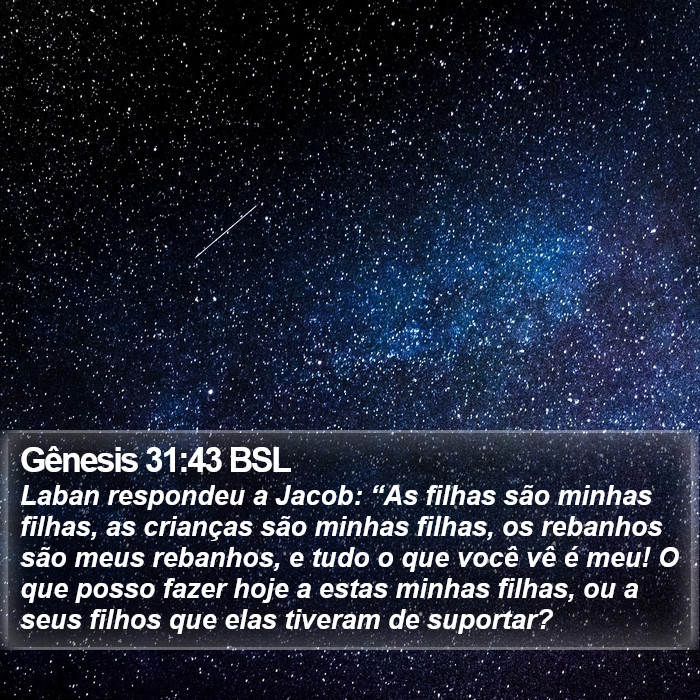 Gênesis 31:43 BSL Bible Study