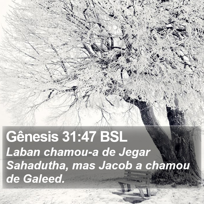 Gênesis 31:47 BSL Bible Study