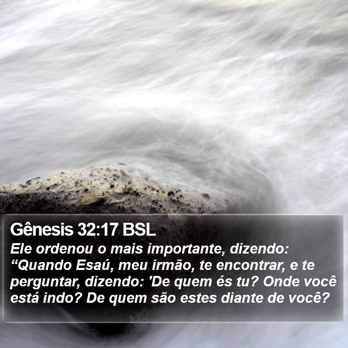 Gênesis 32:17 BSL Bible Study