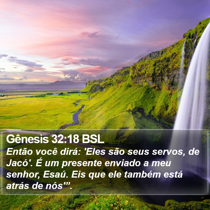 Gênesis 32:18 BSL Bible Study