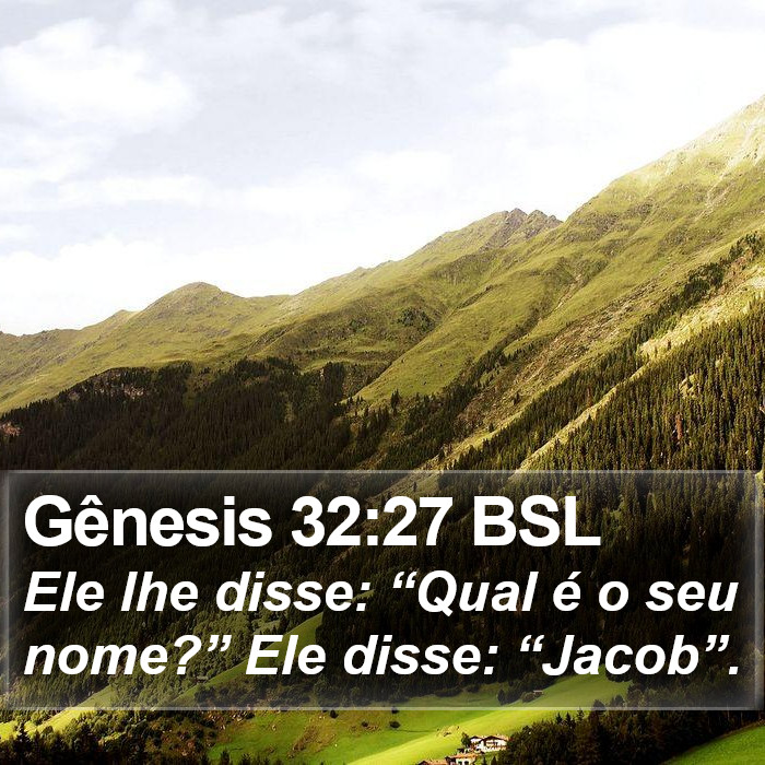 Gênesis 32:27 BSL Bible Study