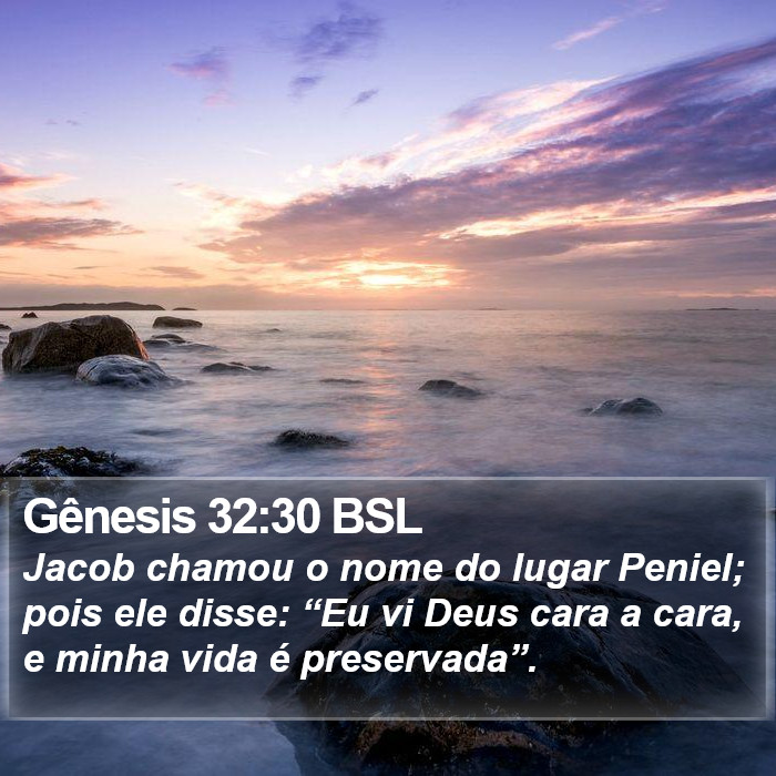 Gênesis 32:30 BSL Bible Study