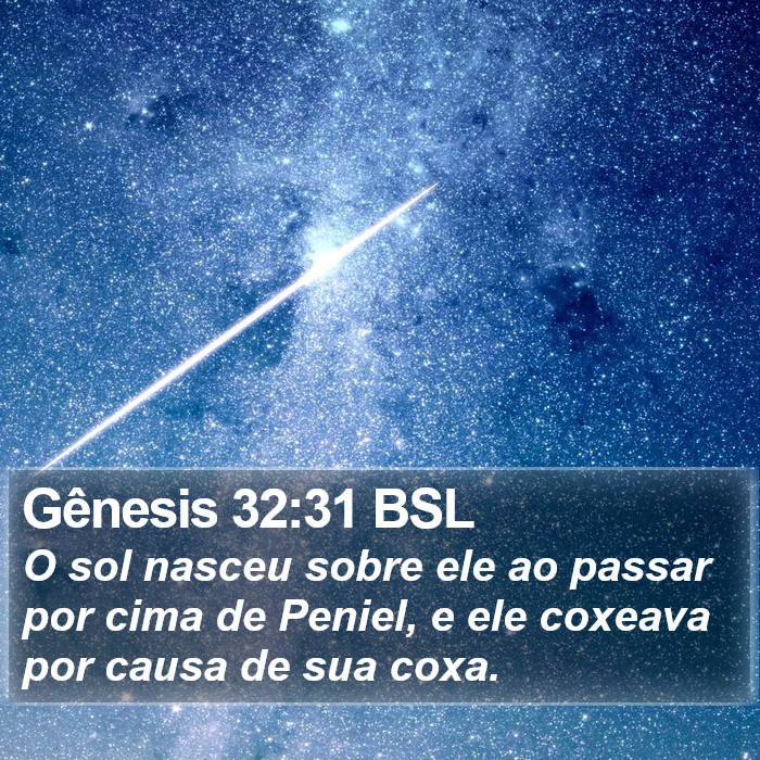 Gênesis 32:31 BSL Bible Study