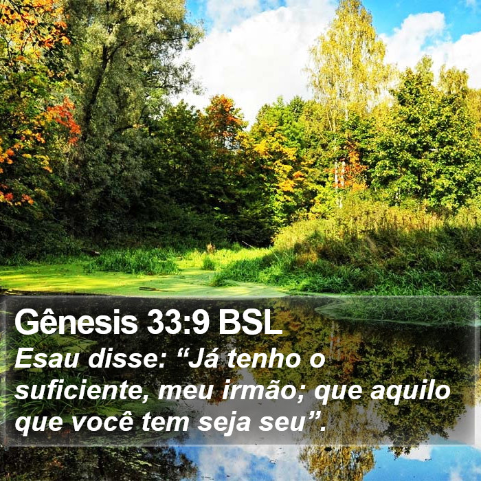 Gênesis 33:9 BSL Bible Study