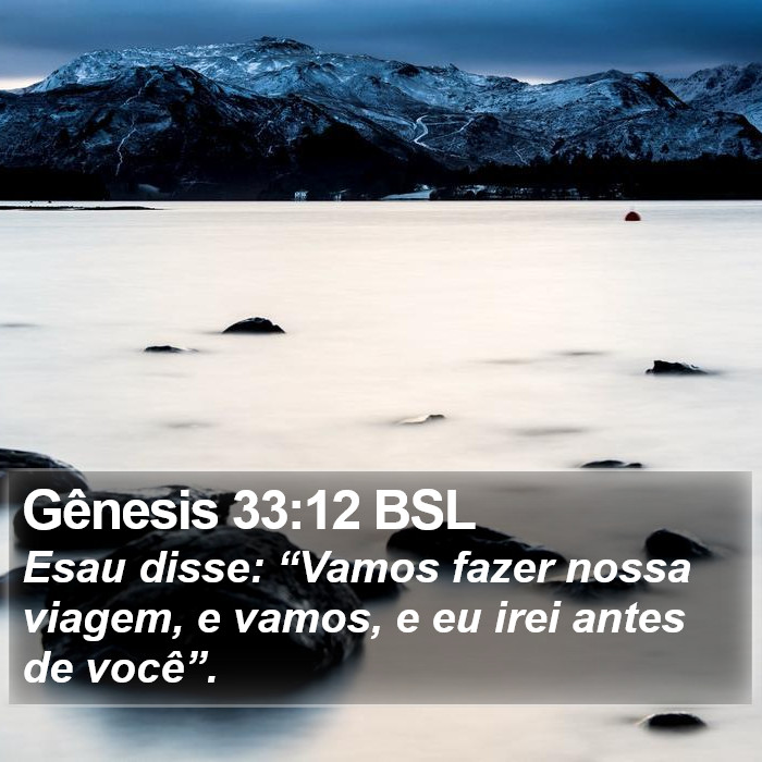 Gênesis 33:12 BSL Bible Study