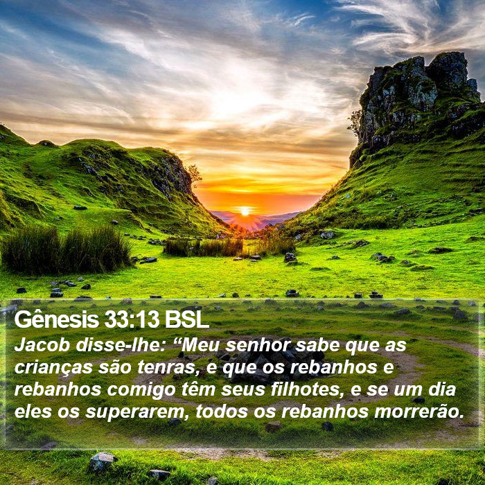 Gênesis 33:13 BSL Bible Study