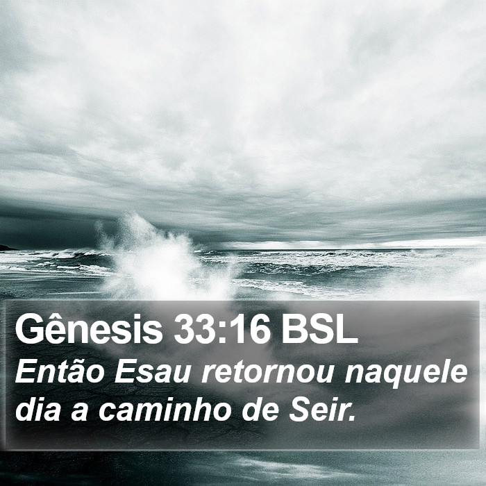 Gênesis 33:16 BSL Bible Study