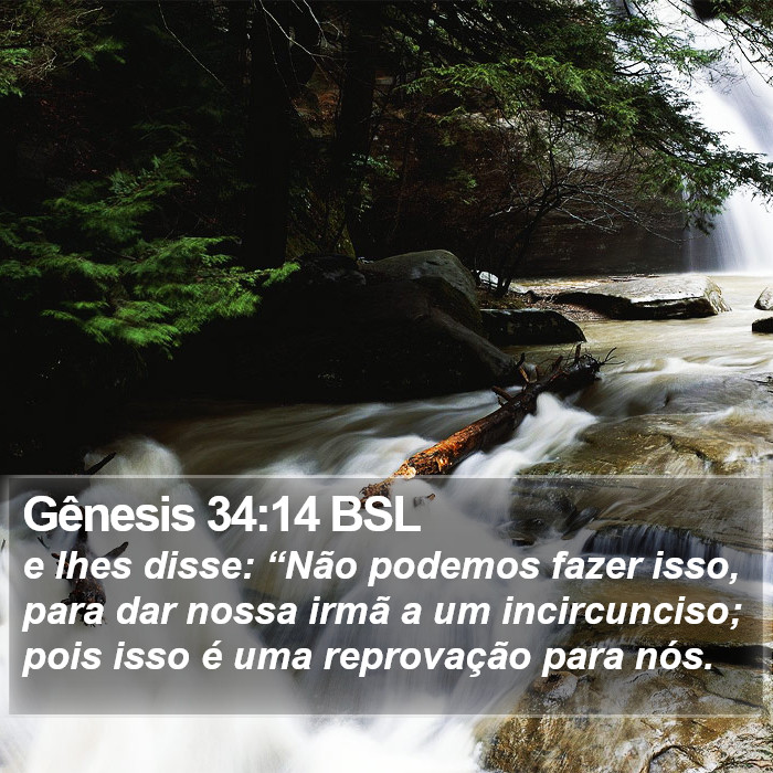 Gênesis 34:14 BSL Bible Study