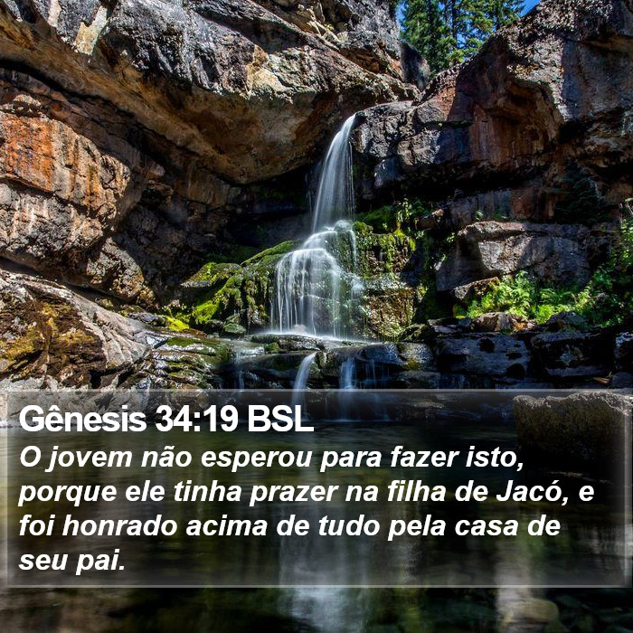 Gênesis 34:19 BSL Bible Study