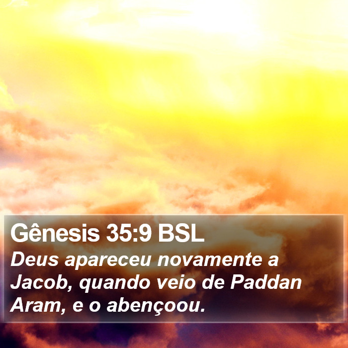 Gênesis 35:9 BSL Bible Study