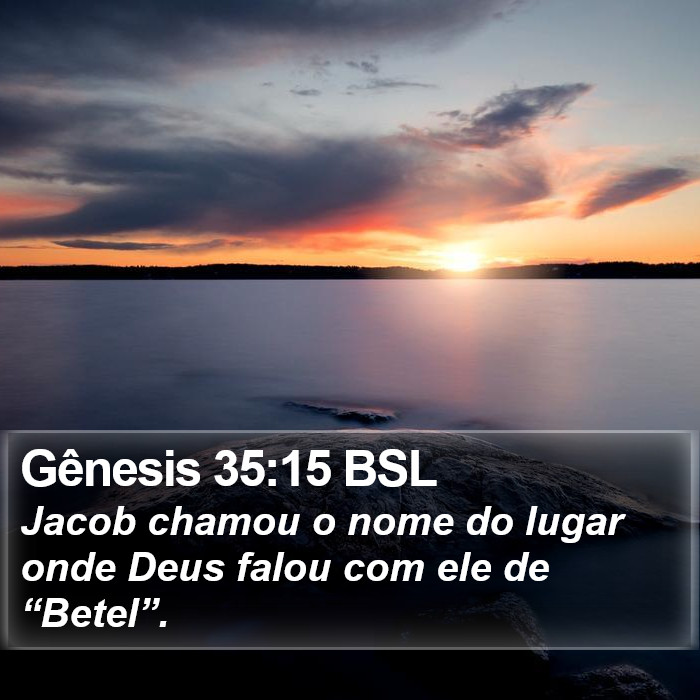 Gênesis 35:15 BSL Bible Study