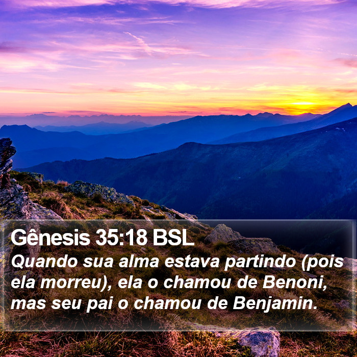 Gênesis 35:18 BSL Bible Study