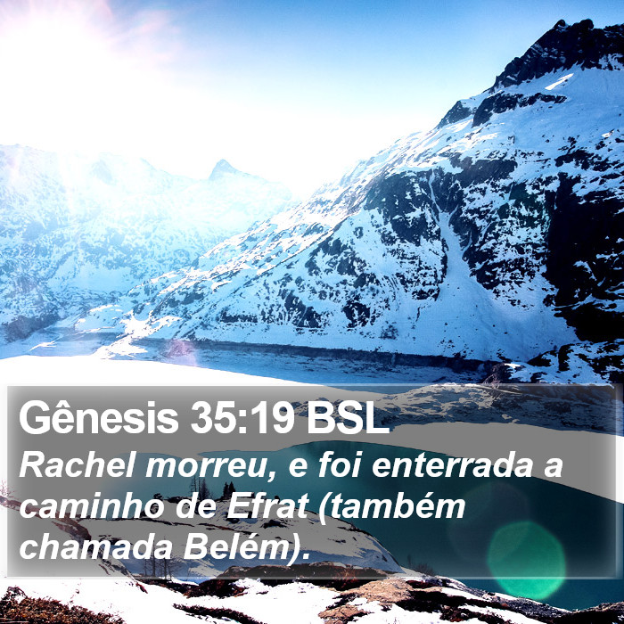 Gênesis 35:19 BSL Bible Study