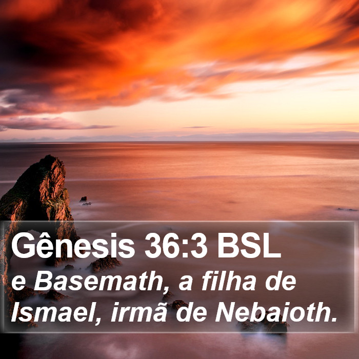 Gênesis 36:3 BSL Bible Study