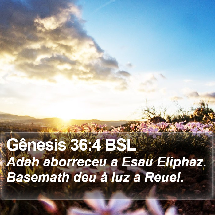 Gênesis 36:4 BSL Bible Study