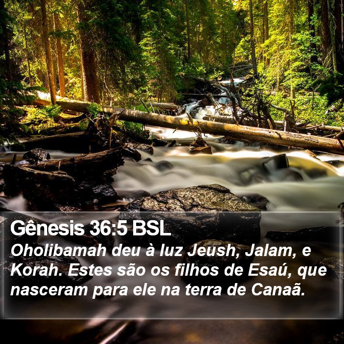 Gênesis 36:5 BSL Bible Study
