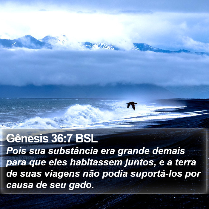 Gênesis 36:7 BSL Bible Study