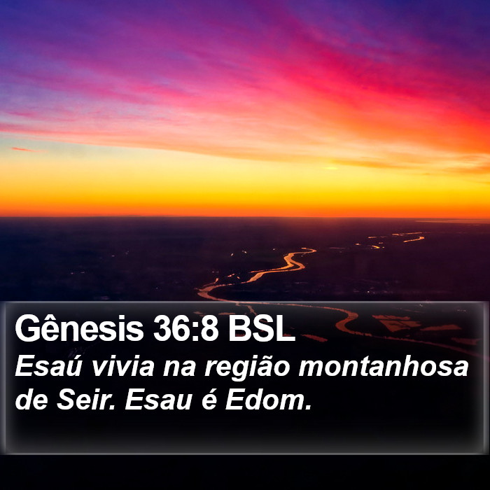 Gênesis 36:8 BSL Bible Study