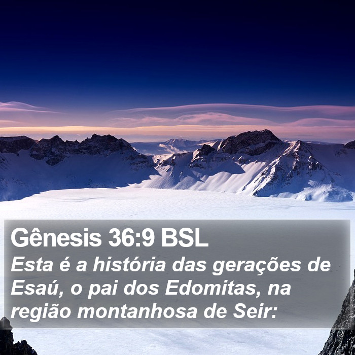 Gênesis 36:9 BSL Bible Study