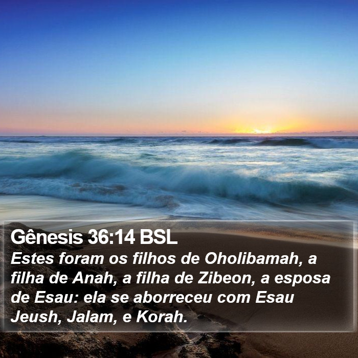 Gênesis 36:14 BSL Bible Study