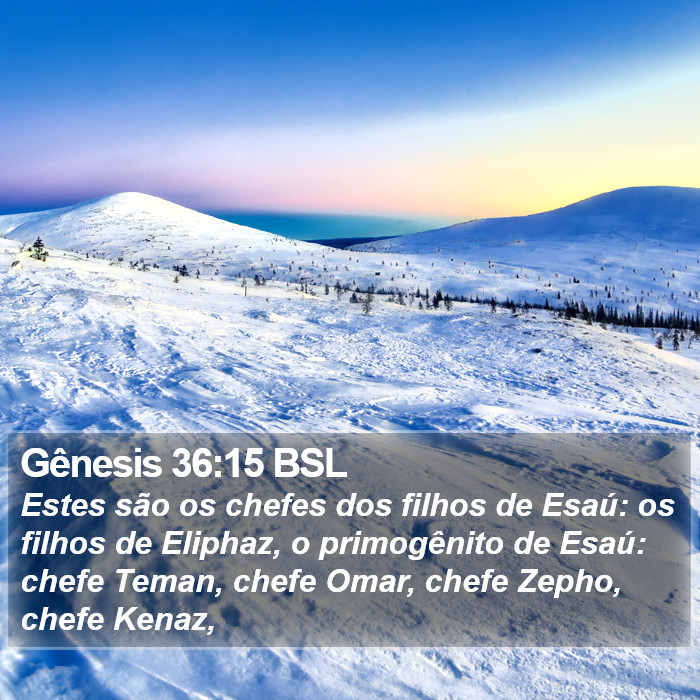 Gênesis 36:15 BSL Bible Study