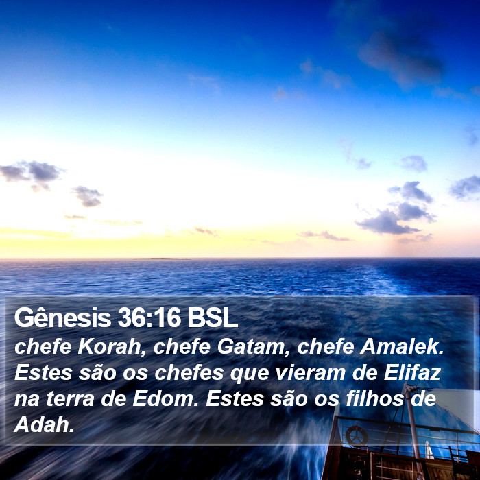 Gênesis 36:16 BSL Bible Study