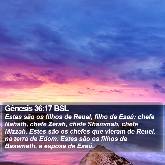Gênesis 36:17 BSL Bible Study