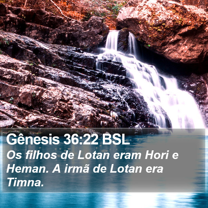 Gênesis 36:22 BSL Bible Study