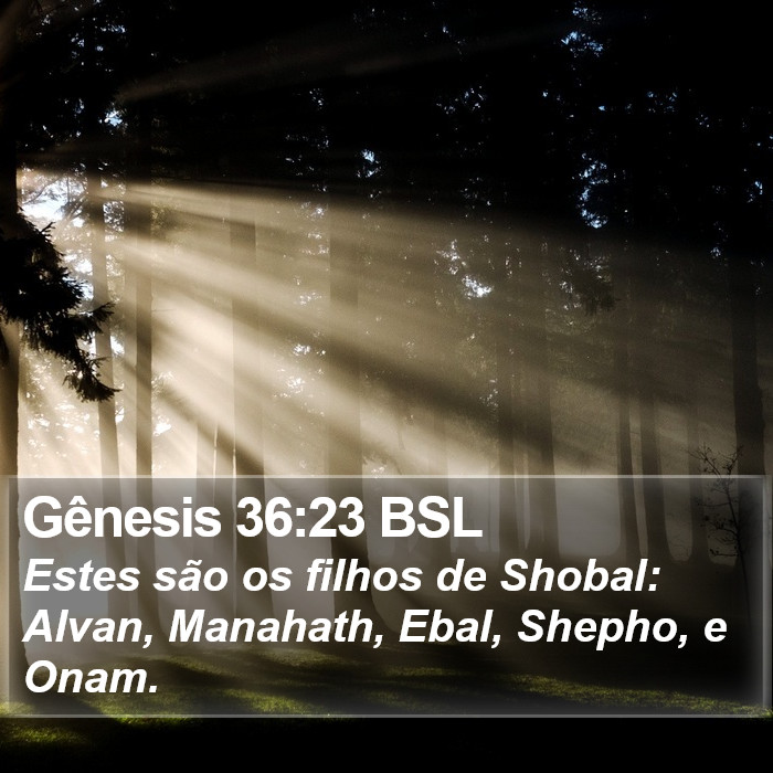 Gênesis 36:23 BSL Bible Study