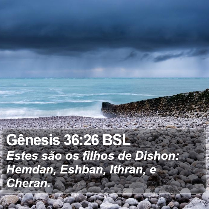 Gênesis 36:26 BSL Bible Study