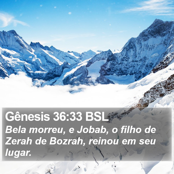 Gênesis 36:33 BSL Bible Study